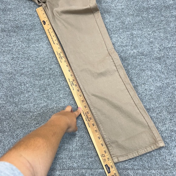 Levis 505 Jeans Mens 30x32 Khaki Tan Denim Regular Straight 5-Pocket Pants NEW - Picture 3 of 12